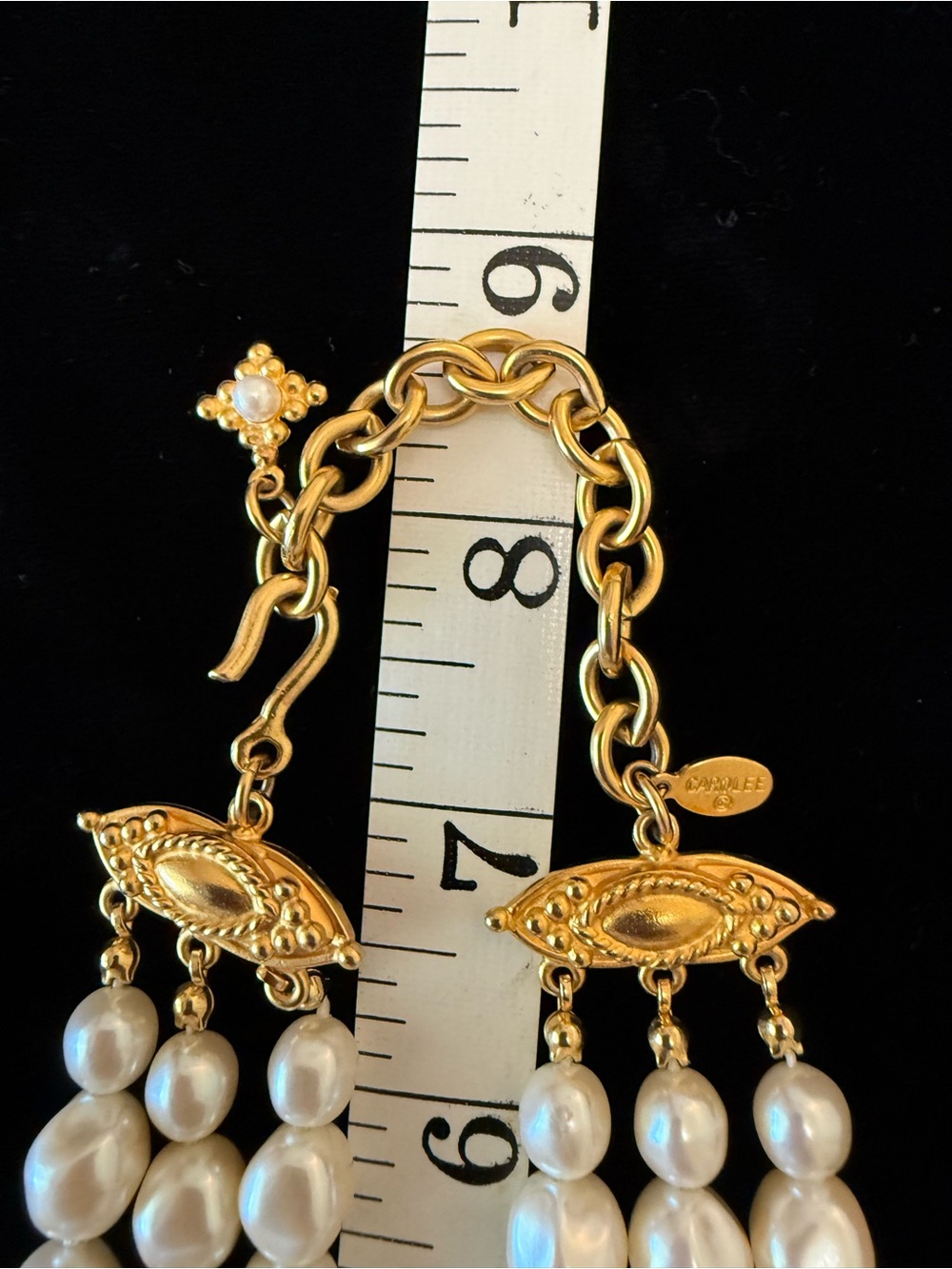 Vintage Carolee Triple-Strand Baroque Pearls - Picture 4 of 6